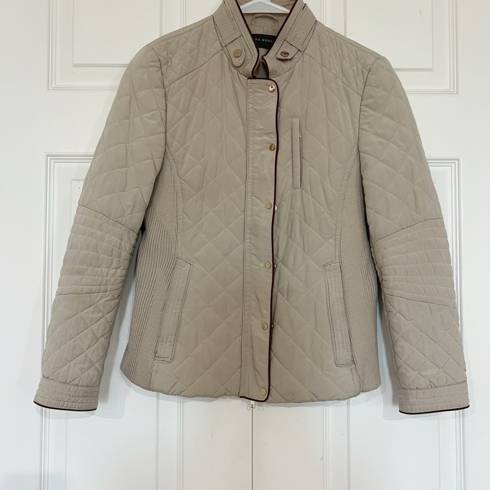 Zara Zara Tan Puffer Jacket Timeless Style